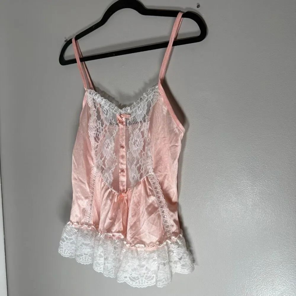 Vintage Rikki New York Baby Blue Lace Doll Lingerie Tank Top